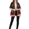 Black Color Khadi Stole with Woolen Embroidery and Tassels