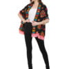 Black Color Khadi Stole with Woolen Embroidery and Tassels