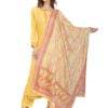 Readymade Party Wear Fancy Salwar Suits - Pure Heavy Muslin - Yellow